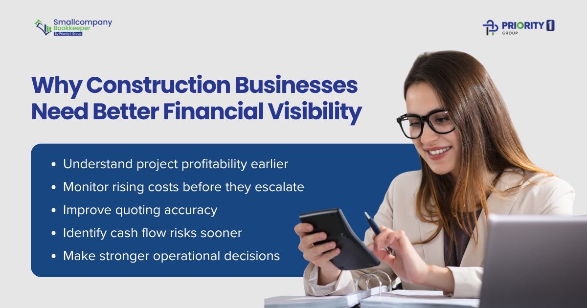 Construction Bookkeeping in Australia: How to Stay on Top of Job Costs and Compliance 2 Why Construction Businesses Need Better Financial Visibility