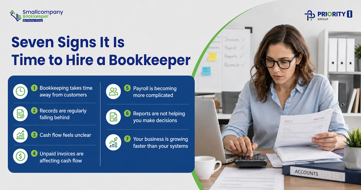Seven Signs It Is Time to Hire a bookkeeper