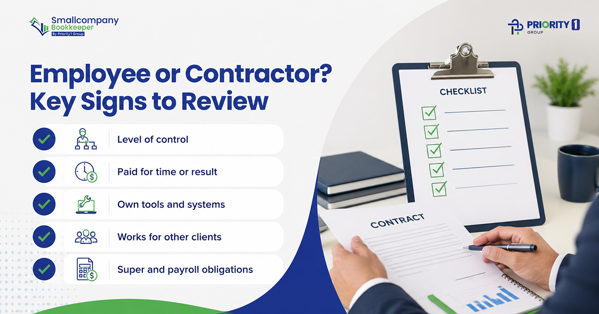 Employee vs Contractor in Australia: Why Getting It Wrong Costs Small Businesses 2 Employee or Contractor Key Signs to Review 1